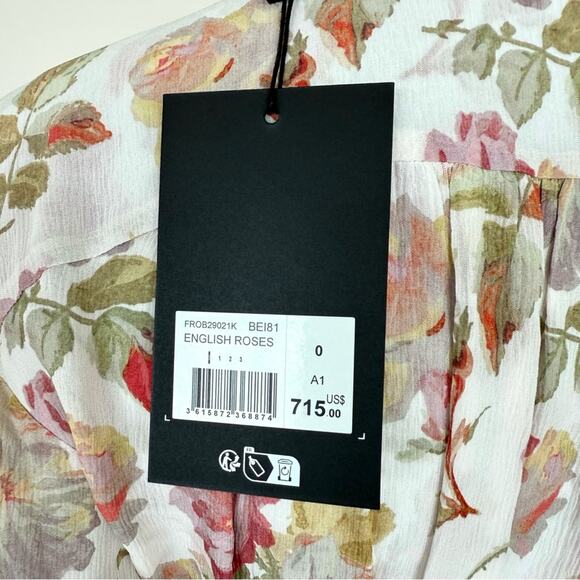 NWT!!! The Kooples women maxi silk dress size 0 or S Retail 715$ - Picture 4 of 11